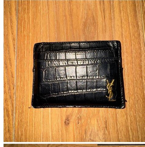 ysl croc card holder|saint laurent card holder crocodile.